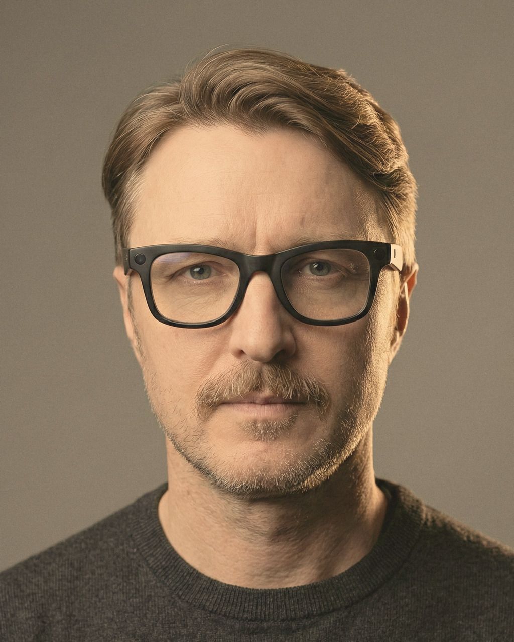 Dmitry Dichkovski in dark-framed glasses and a charcoal sweater, looking directly at the camera.